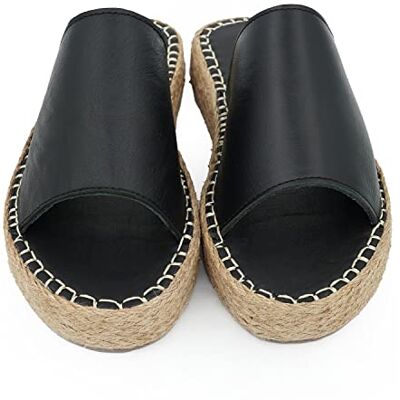 Bonateks FRRBTRLK100304, kil sandal för dam, svart, 39 EU, svart, 39 EU Bonateks FRRBTRLK100304, kil sandal för dam, svart, 39 EU, svart, 39 EU