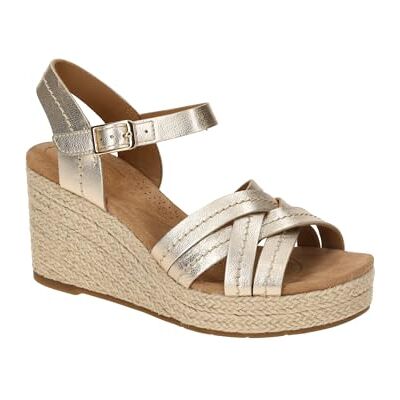 Clarks Sabina Strap Womens Champagne, 3.5 Clarks Sabina Strap Womens Champagne, 3.5