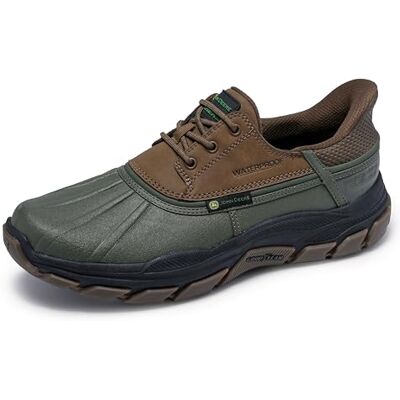 Skechers herr x John Deere -RESPECTED TANZIER, Olivläder duraleather brun trim, 45.5 EU Skechers herr x John Deere -RESPECTED TANZIER, Olivläder duraleather brun trim, 45.5 EU