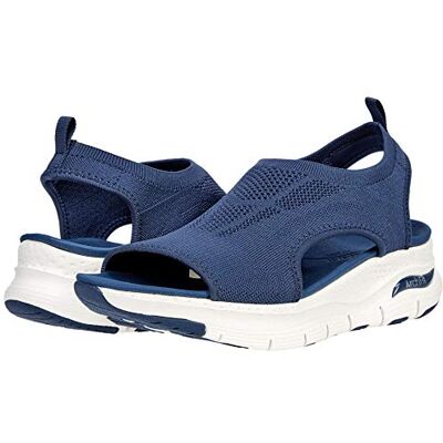Skechers Arch Fit City Catch dam Sandal, Marinblå stickad, 40 EU Skechers Arch Fit City Catch dam Sandal, Marinblå stickad, 40 EU
