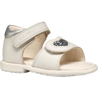 Geox B Verred B, sandaler för babyflickor, Vit Lt Silver, 24 EU Geox B Verred B, sandaler för babyflickor, Vit Lt Silver, 24 EU
