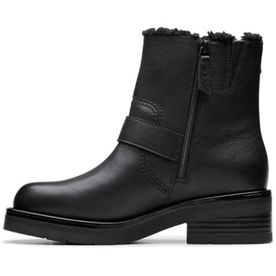 Clarks Rebelle Buckle Womens Black WLined Lea, 4.5 Clarks Rebelle Buckle Womens Black WLined Lea, 4.5