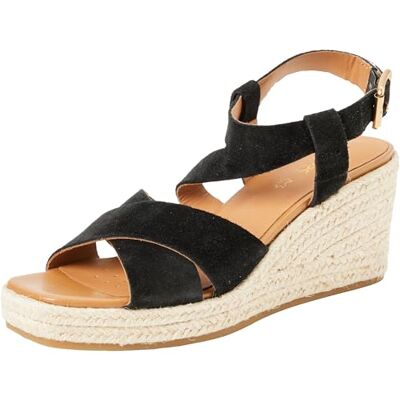 Geox Dam D PANAREA D Wedge Sandal, svart, 38 EU, svart, 38 EU Geox Dam D PANAREA D Wedge Sandal, svart, 38 EU, svart, 38 EU