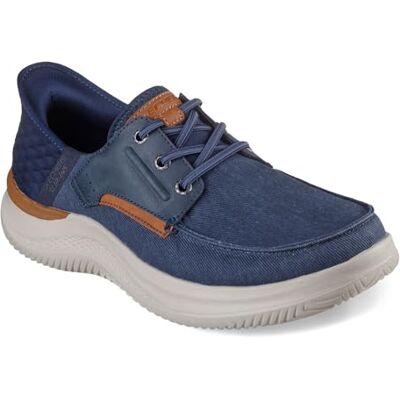 Skechers Herr Slip-ins Rf: Hasting Niko Moc Toe Bungee spets Slip-on skor, Marinblått Xsp, 11 Wide Skechers Herr Slip-ins Rf: Hasting Niko Moc Toe Bungee spets Slip-on skor, Marinblått Xsp, 11 Wide
