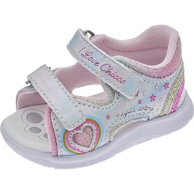 Chicco Dubbel Kardborresandal Flickor Design i Italien, Silver (3), 21 EU Chicco Dubbel Kardborresandal Flickor Design i Italien, Silver (3), 21 EU