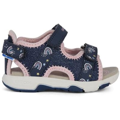 Geox Flicka B Multy Girl sandal, Marinblå ljus rosa, 26 EU Geox Flicka B Multy Girl sandal, Marinblå ljus rosa, 26 EU
