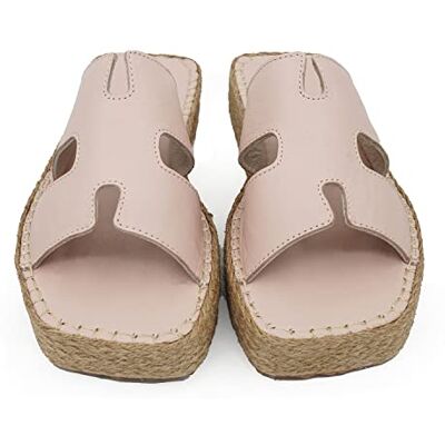 Bonateks FRRBTRLK100175, Wedge sandal dam, beige, 40 EU, Beige färg, 40 EU Bonateks FRRBTRLK100175, Wedge sandal dam, beige, 40 EU, Beige färg, 40 EU