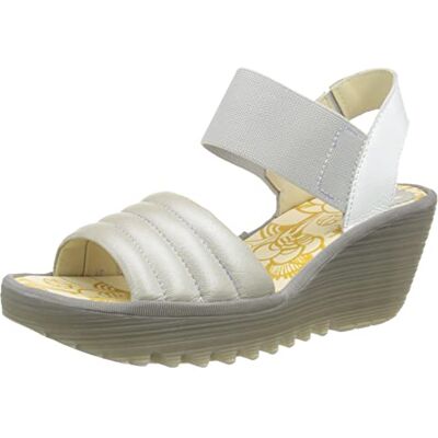 Fly London Yiko414fly sandal för kvinnor, Silver benvit, 40 EU Fly London Yiko414fly sandal för kvinnor, Silver benvit, 40 EU