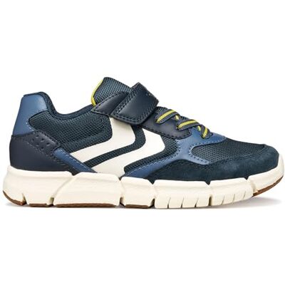 Geox J FLEXYPER Boy B sneakers, marinblå/gul, 31 EU Geox J FLEXYPER Boy B sneakers, marinblå/gul, 31 EU