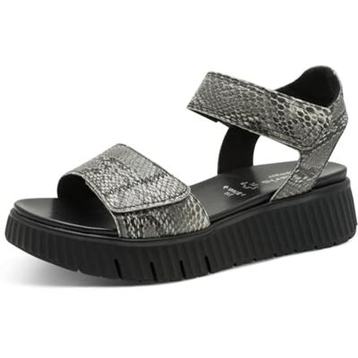 Tamaris Comfort dam kil/platt sand multijusterbar kilsandaler, Black Snake, 38 EU Tamaris Comfort dam kil/platt sand multijusterbar kilsandaler, Black Snake, 38 EU