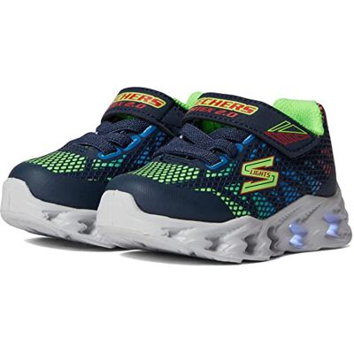 Skechers 400602N NVMT sneakers, marinblå syntetisk/multi trim, 4 UK Skechers 400602N NVMT sneakers, marinblå syntetisk/multi trim, 4 UK