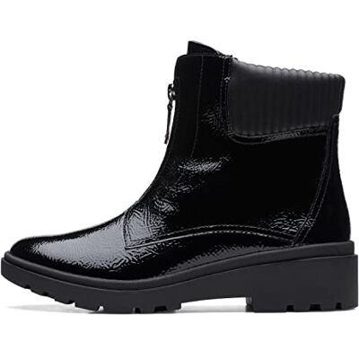 Clarks kvinnors Calla dragkedja mitten av vaden stövel, Svart rynkad patent syntetisk, 40 EU Clarks kvinnors Calla dragkedja mitten av vaden stövel, Svart rynkad patent syntetisk, 40 EU