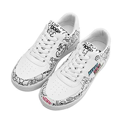 DOGO kvinnors tärningssneakers, blanc, 3 UK, Vit, 36 EU DOGO kvinnors tärningssneakers, blanc, 3 UK, Vit, 36 EU