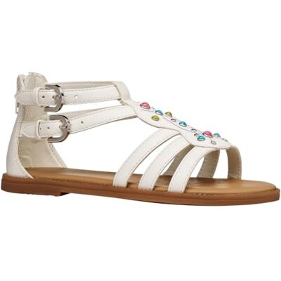 Geox J Karly Girl Sandal, vit/flerfärgad, 31 EU Geox J Karly Girl Sandal, vit/flerfärgad, 31 EU