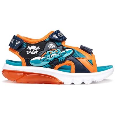 Geox J CIBERDRON B Sandal, petrol/orange, 25 EU Geox J CIBERDRON B Sandal, petrol/orange, 25 EU