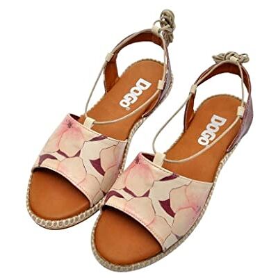 DOGO Kvinnors rosa veganskt läder snörning sandaler Sweetness Motif-40, Material: Polyester, 40 EU DOGO Kvinnors rosa veganskt läder snörning sandaler Sweetness Motif-40, Material: Polyester, 40 EU