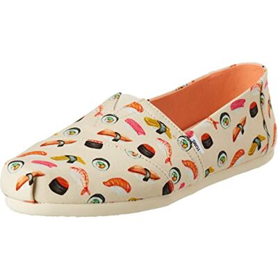 TOMS Alpargata tryck loafer för kvinnor platt, Sushi naturlig, 37 EU TOMS Alpargata tryck loafer för kvinnor platt, Sushi naturlig, 37 EU