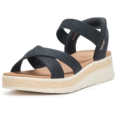 Skechers Dam Bobs Sun Ray-Bright Take Hands Free Slip-ins sandaler, svart/vit, 40 EU, Svart vit, 40 EU Skechers Dam Bobs Sun Ray-Bright Take Hands Free Slip-ins sandaler, svart/vit, 40 EU, Svart vit, 40 EU