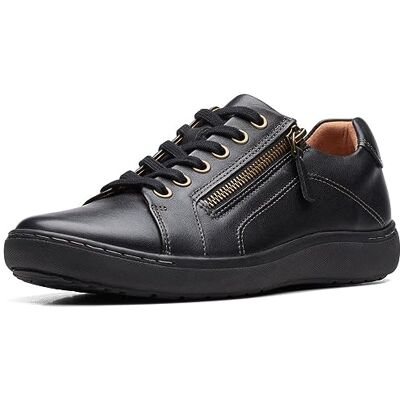 Clarks Dam Nalle Lace Sneaker, svart, 35.5 EU Weit Clarks Dam Nalle Lace Sneaker, svart, 35.5 EU Weit