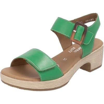 Remonte Damsandal D0n52 med klack, Grön, 36 EU Remonte Damsandal D0n52 med klack, Grön, 36 EU