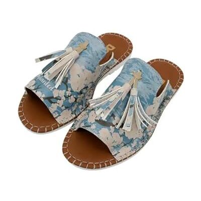 DOGO Dam veganläder blå sandaler Bloom Where You Are Planted mönster, Material: Polyester, 37 EU DOGO Dam veganläder blå sandaler Bloom Where You Are Planted mönster, Material: Polyester, 37 EU