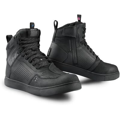 SHIMA REBEL 2.0 motorcykelsko dam vattentätt läder godkända sneakers ankelskydd sidodragkedja halkfri sula basket sommar trail-stövlar (dam, vattentät svart, 39) SHIMA REBEL 2.0 motorcykelsko dam vattentätt läder godkända sneakers ankelskydd sidodragkedja halkfri sula basket sommar trail-stövlar (dam, vattentät svart, 39)