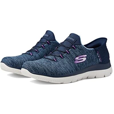 Skechers Summits Dazzling Haze Handfria slip-ins-skor för kvinnor, Marinblå lila, 10.5 Wide Skechers Summits Dazzling Haze Handfria slip-ins-skor för kvinnor, Marinblå lila, 10.5 Wide