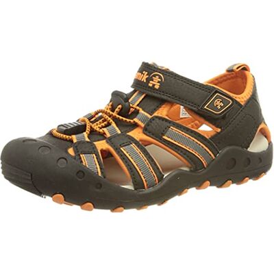 Kamik Unisex barn krabba stängda sandaler, Svart Blk Orange Charcoal Boc, 26 EU Kamik Unisex barn krabba stängda sandaler, Svart Blk Orange Charcoal Boc, 26 EU