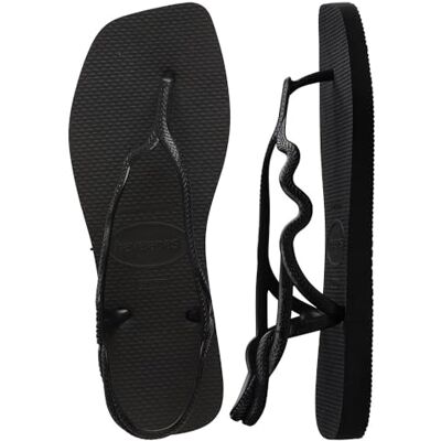 Havaianas – sola, eleganta, hållbara och bekväma sandaler, T-rem-stil, ryggstängning, vågiga remmar och fyrkantig yttersula, kvinnor, 4 5 5, 4.5/5 UK Havaianas – sola, eleganta, hållbara och bekväma sandaler, T-rem-stil, ryggstängning, vågiga remmar och fyrkantig yttersula, kvinnor, 4 5 5, 4.5/5 UK