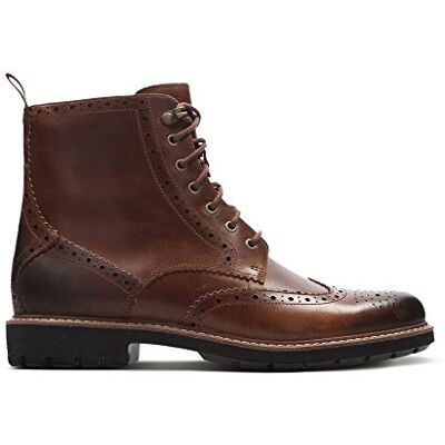 Clarks Batcombe Lord Mens Dark Tan Lea, 6.5 Clarks Batcombe Lord Mens Dark Tan Lea, 6.5