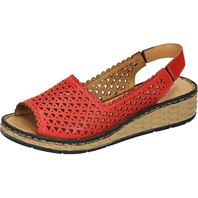 Manitu Damer 910163-04 sandaler, röd, 41 EU, röd, 41 EU Manitu Damer 910163-04 sandaler, röd, 41 EU, röd, 41 EU