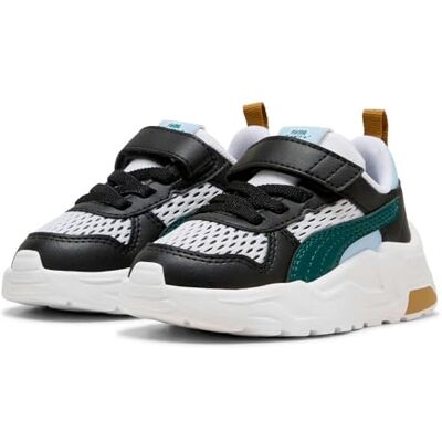 PUMA Unisex Baby Trinity 2 Lt Run Fun Ac+ Inf Sneaker, vit grön terräng svart, 25 EU PUMA Unisex Baby Trinity 2 Lt Run Fun Ac+ Inf Sneaker, vit grön terräng svart, 25 EU