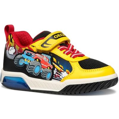 Geox J Inek Boy E, Sneaker barn, Gul röd, 36 EU Geox J Inek Boy E, Sneaker barn, Gul röd, 36 EU