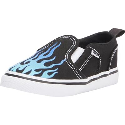 Vans Asher V, Unisex barn, Flame Black/White, 21 EU Vans Asher V, Unisex barn, Flame Black/White, 21 EU