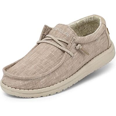 HEYDUDE Hey Dude pojkar Wally Youth Moc Toe skor, Beige, 34 EU HEYDUDE Hey Dude pojkar Wally Youth Moc Toe skor, Beige, 34 EU