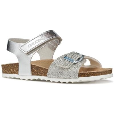 Geox J Adriel Girl C Sandal, silver, 31 EU Geox J Adriel Girl C Sandal, silver, 31 EU