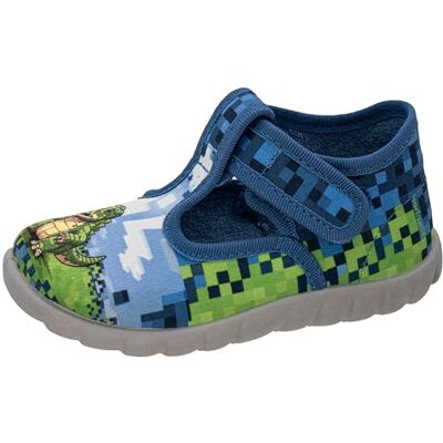 Fischer Markenschuh Fischer märkessko barnkardborreband tofflor med digital dino Fischer Markenschuh Fischer märkessko barnkardborreband tofflor med digital dino