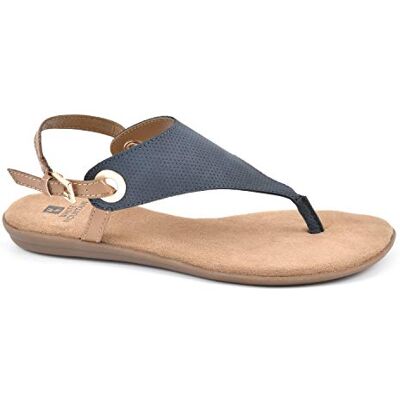 WHITE MOUNTAIN Dam London platt sandal, Marinblått Xsp, 37.5 EU WHITE MOUNTAIN Dam London platt sandal, Marinblått Xsp, 37.5 EU