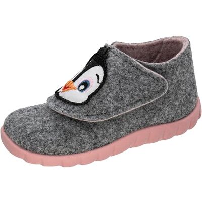 Fischer Markenschuh Fischer Babyflicka Flexi tofflor, grå/ros, 20 EU, Grå ros, 20 EU Fischer Markenschuh Fischer Babyflicka Flexi tofflor, grå/ros, 20 EU, Grå ros, 20 EU