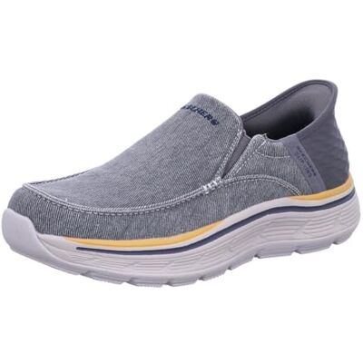 Skechers Herr Remaxed Fenick Slip-On, Träkol tvättad duk, 44 EU Skechers Herr Remaxed Fenick Slip-On, Träkol tvättad duk, 44 EU