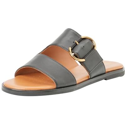 Geox Dam D NAILEEN A platt sandal, svart, 38 EU, svart, 38 EU Geox Dam D NAILEEN A platt sandal, svart, 38 EU, svart, 38 EU