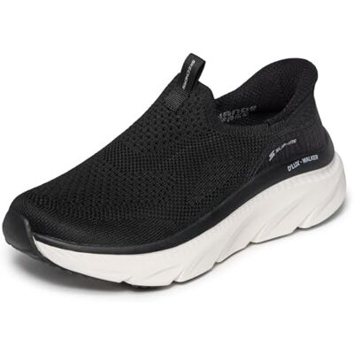 Skechers kvinnors D'LUX Walker 3.0 Pure Flow sneakers, svart, 4.5 UK Skechers kvinnors D'LUX Walker 3.0 Pure Flow sneakers, svart, 4.5 UK