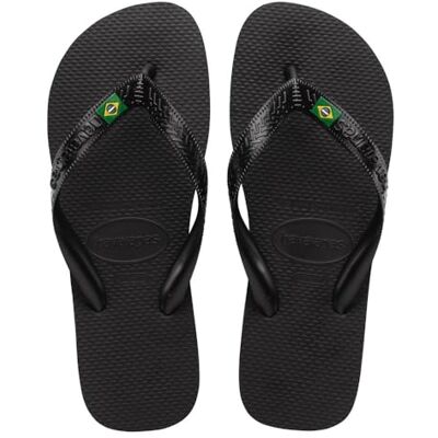 Havaianas Top Brasil Unisex Flip Flops Vuxen, Svart, 41/42 EU Havaianas Top Brasil Unisex Flip Flops Vuxen, Svart, 41/42 EU
