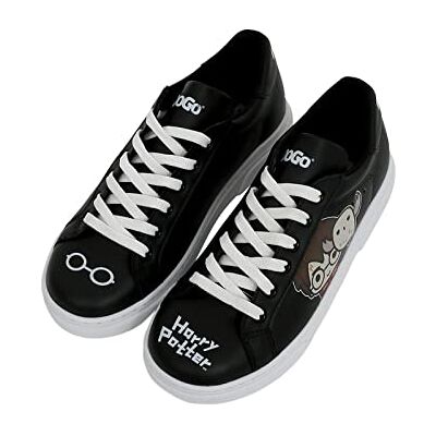 DOGO Veganska damAce sneakers – blommor och fåglar, svart, 36 EU DOGO Veganska damAce sneakers – blommor och fåglar, svart, 36 EU