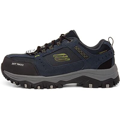Skechers herr Greetah byggsko, Marinblå mocka läder med textil, 41.5 EU Skechers herr Greetah byggsko, Marinblå mocka läder med textil, 41.5 EU