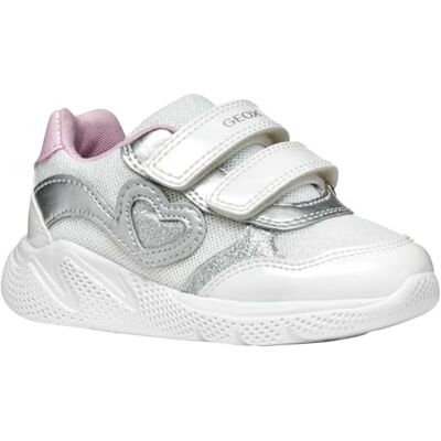 Geox Flicka B Sprintye Girl A Basket, Vitt silver, 27 EU Geox Flicka B Sprintye Girl A Basket, Vitt silver, 27 EU