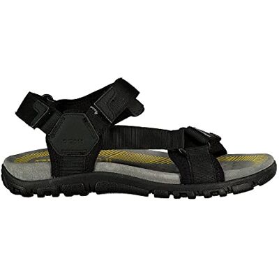 Geox Herrar Uomo Strada Sandal, svart, 43 EU, svart, 43 EU Geox Herrar Uomo Strada Sandal, svart, 43 EU, svart, 43 EU