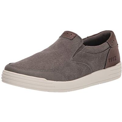 Nunn Bush Mäns Kore City promenad canvas Moc Toe slip-on sneaker, Grå Cement 46 EU Nunn Bush Mäns Kore City promenad canvas Moc Toe slip-on sneaker, Grå Cement 46 EU