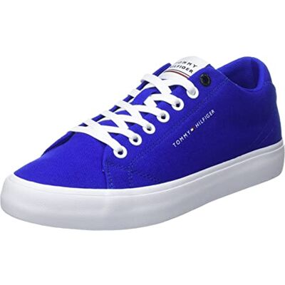 Tommy Hilfiger herr Th Hi Vulc Core låg kanvas vulkaniserad sneaker, Ultrablå, 40 EU Tommy Hilfiger herr Th Hi Vulc Core låg kanvas vulkaniserad sneaker, Ultrablå, 40 EU