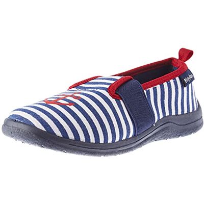 Playshoes Unisex barn låga tofflor, Marin vit maritim, 20/21 EU Playshoes Unisex barn låga tofflor, Marin vit maritim, 20/21 EU
